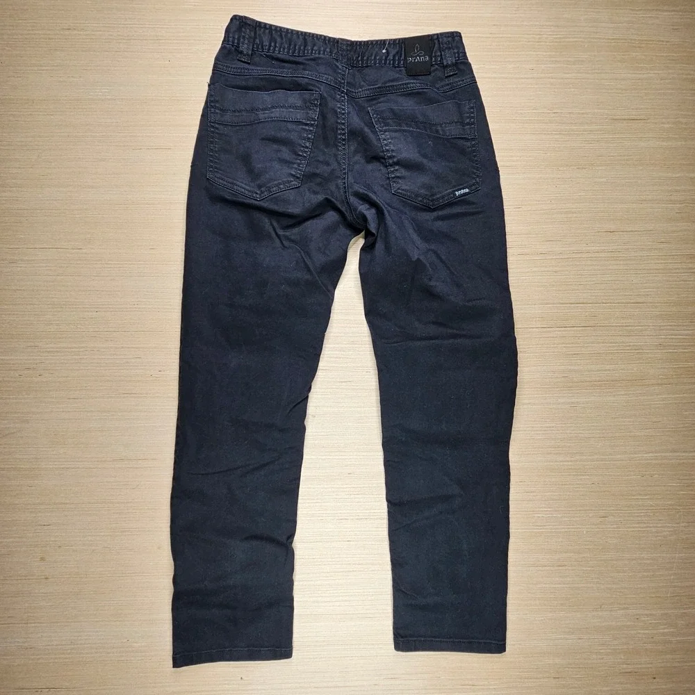 prAna Slim Fit Black Organic Cotton‎ Blend Mens Pants 28x28 Fits 28x26.5